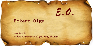 Eckert Olga névjegykártya